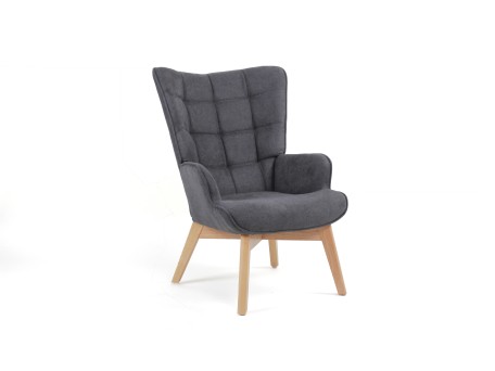 Πολυθρόνα υφασμάτινη γκρι DAREN  69x75x96 DIOMMI 32-177